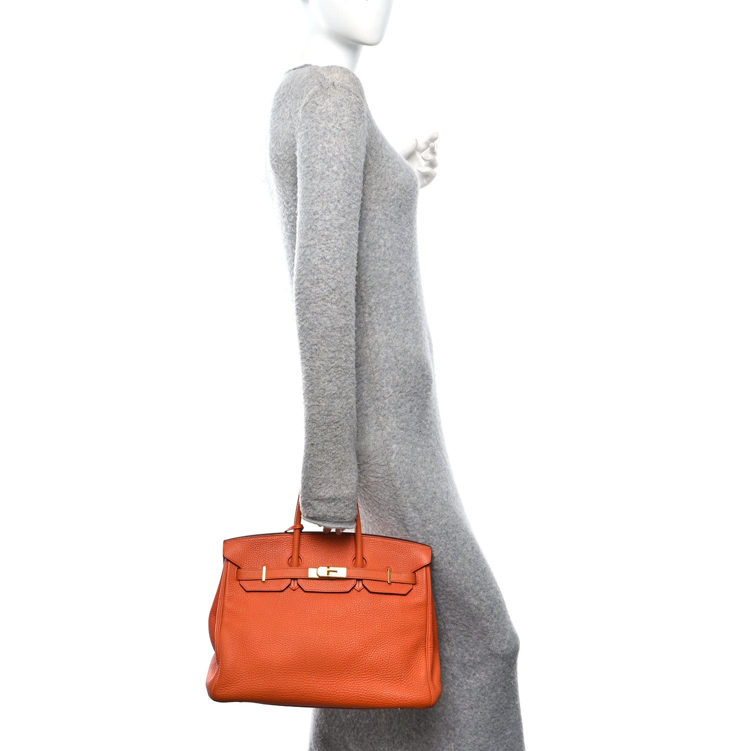 Hermes Togo BIRKIN 35 Orange 2 of 10