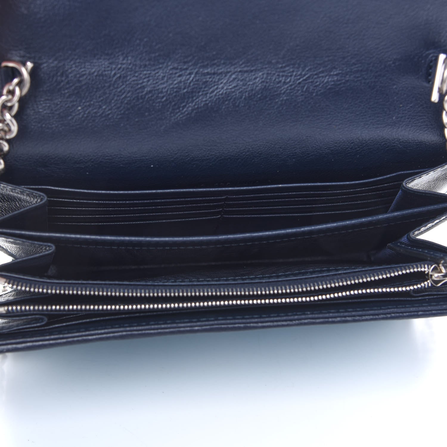 Gucci Monogram Multicolor Matelasse Diagonal GG Marmont Chain Wallet Light Blue 8 of 10