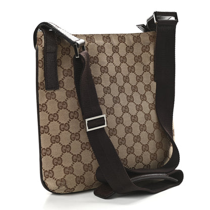 Gucci Monogram Flat Messenger Bag Dark Brown 3 of 15