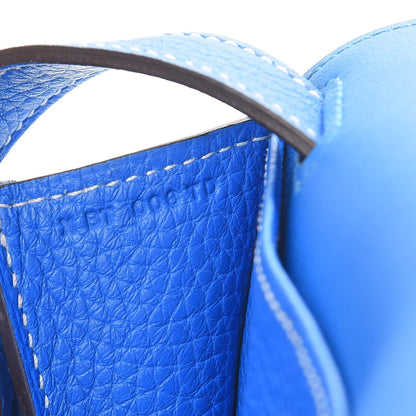 Hermes Taurillon Clemence Halzan 31 GM Bleu Hydra 8 of 8