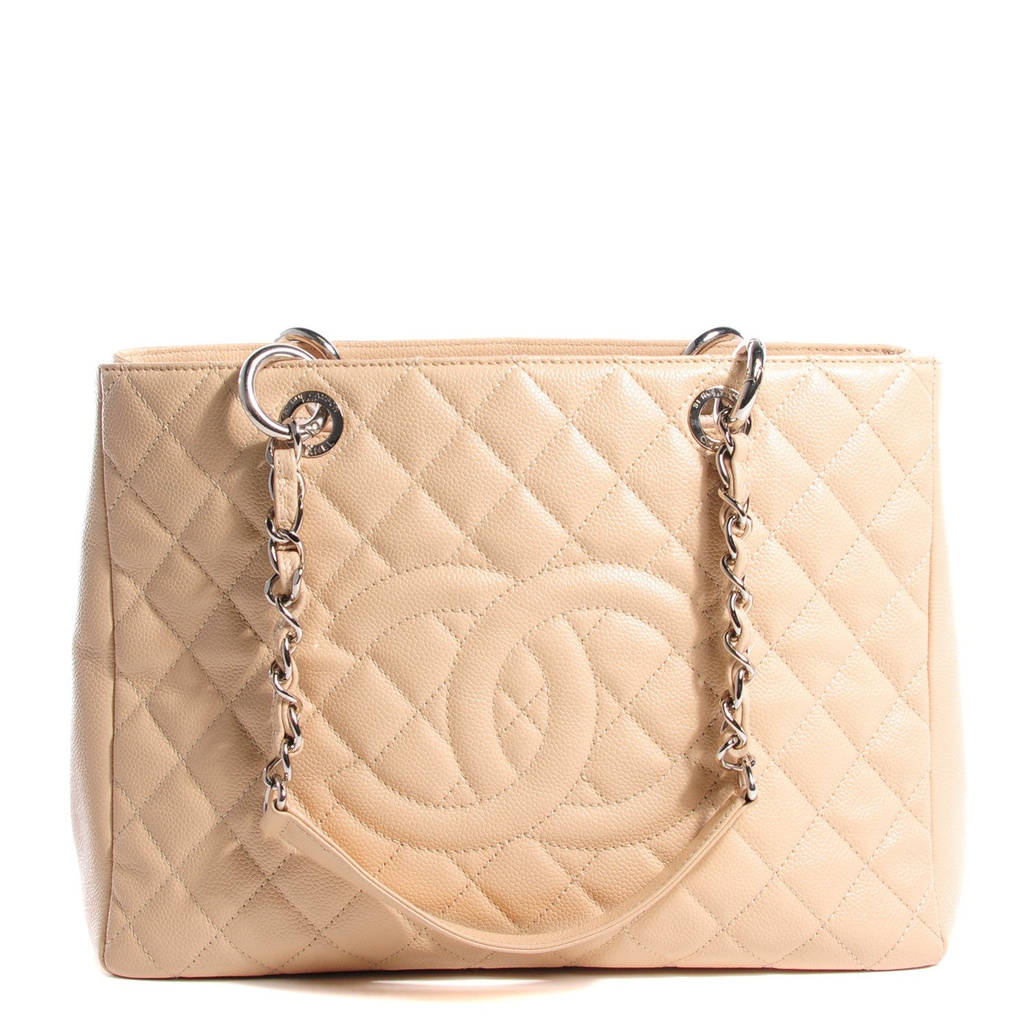 Chanel Caviar Quilted Grand Shopping Tote GST Beige Clair 1 of 7