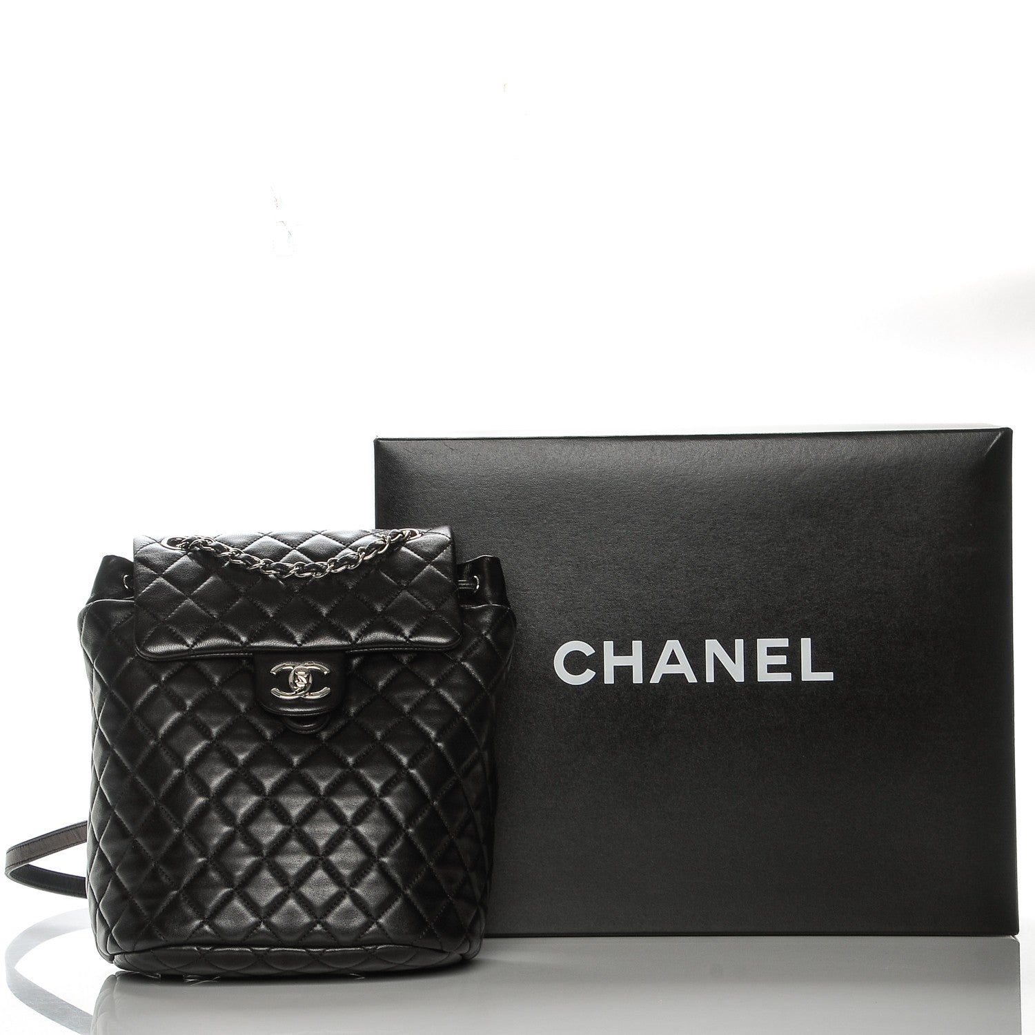 Chanel Lambskin Quilted Small Urban Spirit Backpack Black 8 of 8