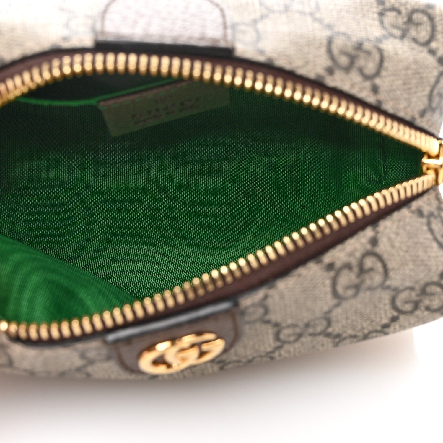 Gucci Soft GG Supreme Monogram Calfskin Small Ophidia Cosmetic Case Beige Ebony New Acero 5 of 7