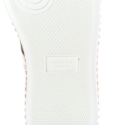 Gucci Laminated Nappa Crystal Web Bee Embroidered Trapuntata Womens Ace Platform Sneakers 36.5 Argento 6 of 8
