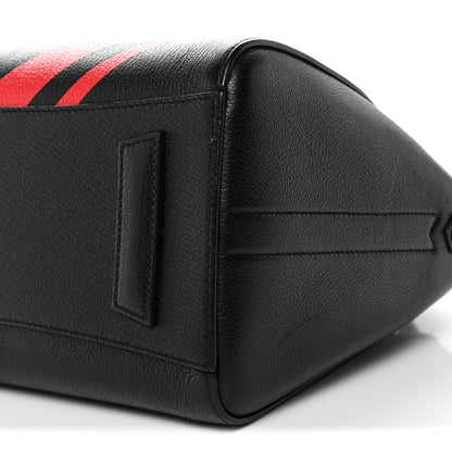 Givenchy Sugar Goatskin Striped Small Antigona Black Red 10 of 11