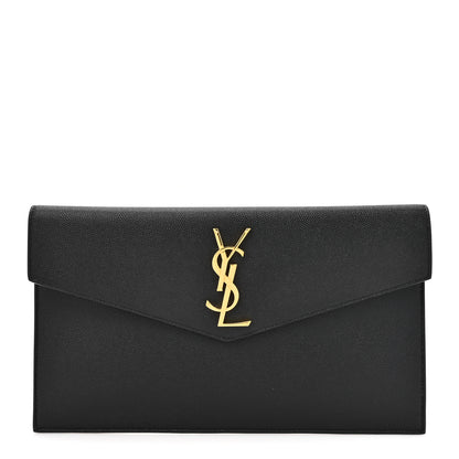 Saint Laurent Grain De Poudre Uptown Pouch Black 1 of 8