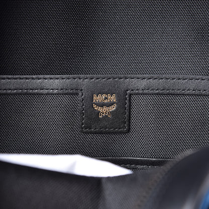 MCM Visetos Baroque Print Small Stark Backpack Black Blue 8 of 9