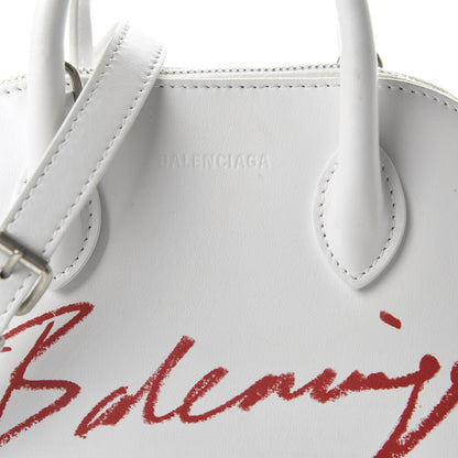 Balenciaga Calfskin Lipstick Logo XXS Ville Top Handle Bag White 9 of 9