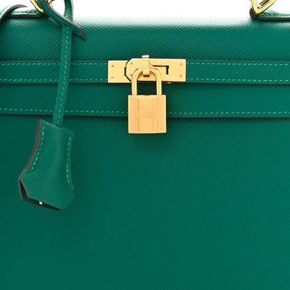 Hermes Epsom Kelly Sellier 25 Malachite 8 of 12
