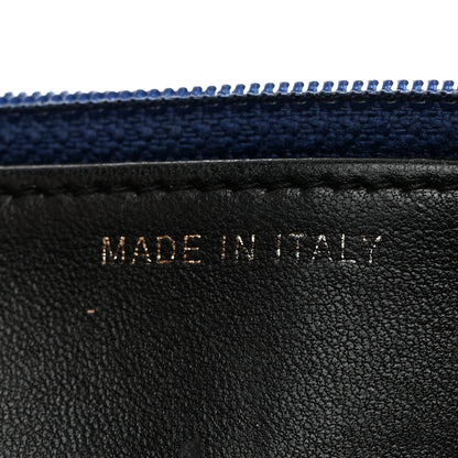 Chanel Lambskin Quilted Elegant CC Wallet On Chain WOC Blue Black 7 of 11