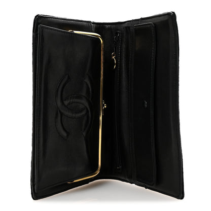 Chanel Velvet Quilted Clutch Black 5 of 7