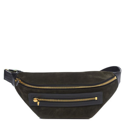 Tom Ford Suede Calfskin Buckley Belt Bag Derby Green 1 of 9
