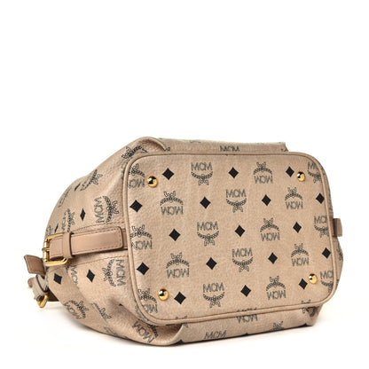 MCM Visetos Essential Drawstring Bucket Bag Beige 7 of 20