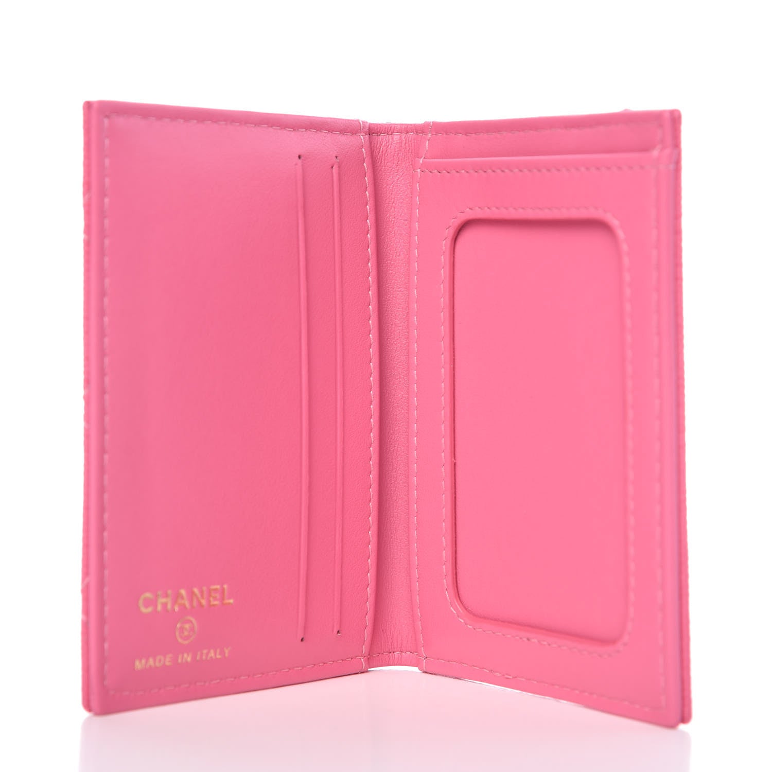 Chanel Caviar Quilted Card Holder Wallet Pink 5 of 8