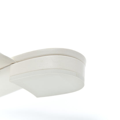 Chanel Lambskin Pearl Bow CC Flat Sandals 39.5 White 12 of 15