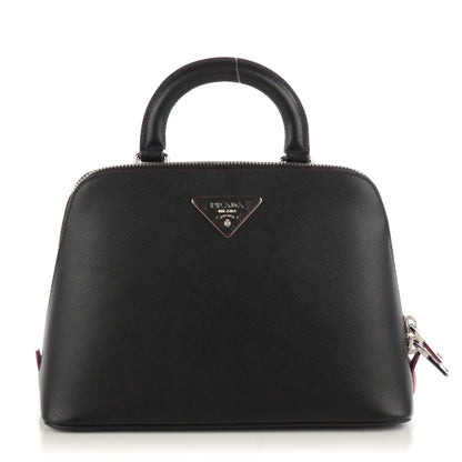 Prada Saffiano Lux Promenade Backpack Black Rosso 1 of 8