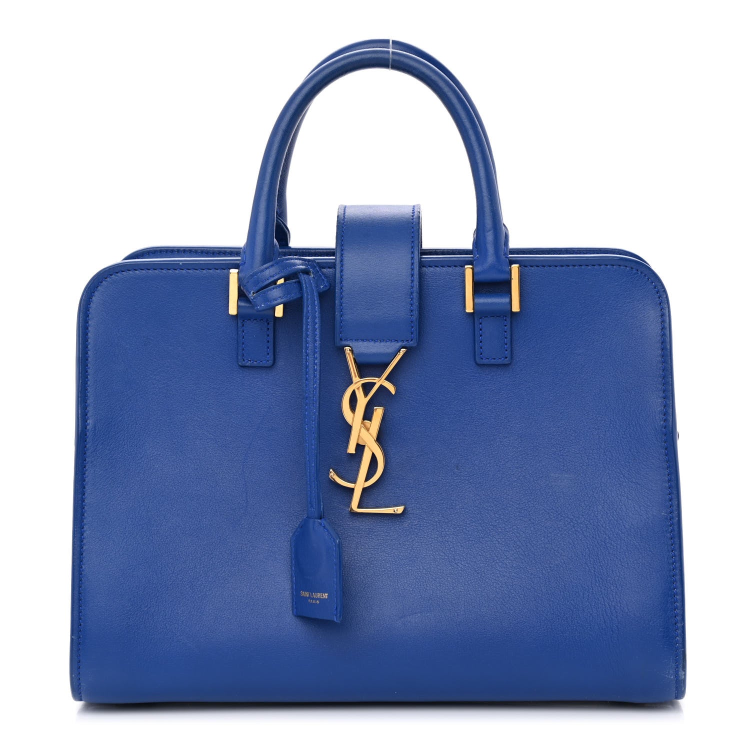 Saint Laurent Calfskin Monogram Baby Cabas Blue 1 of 13