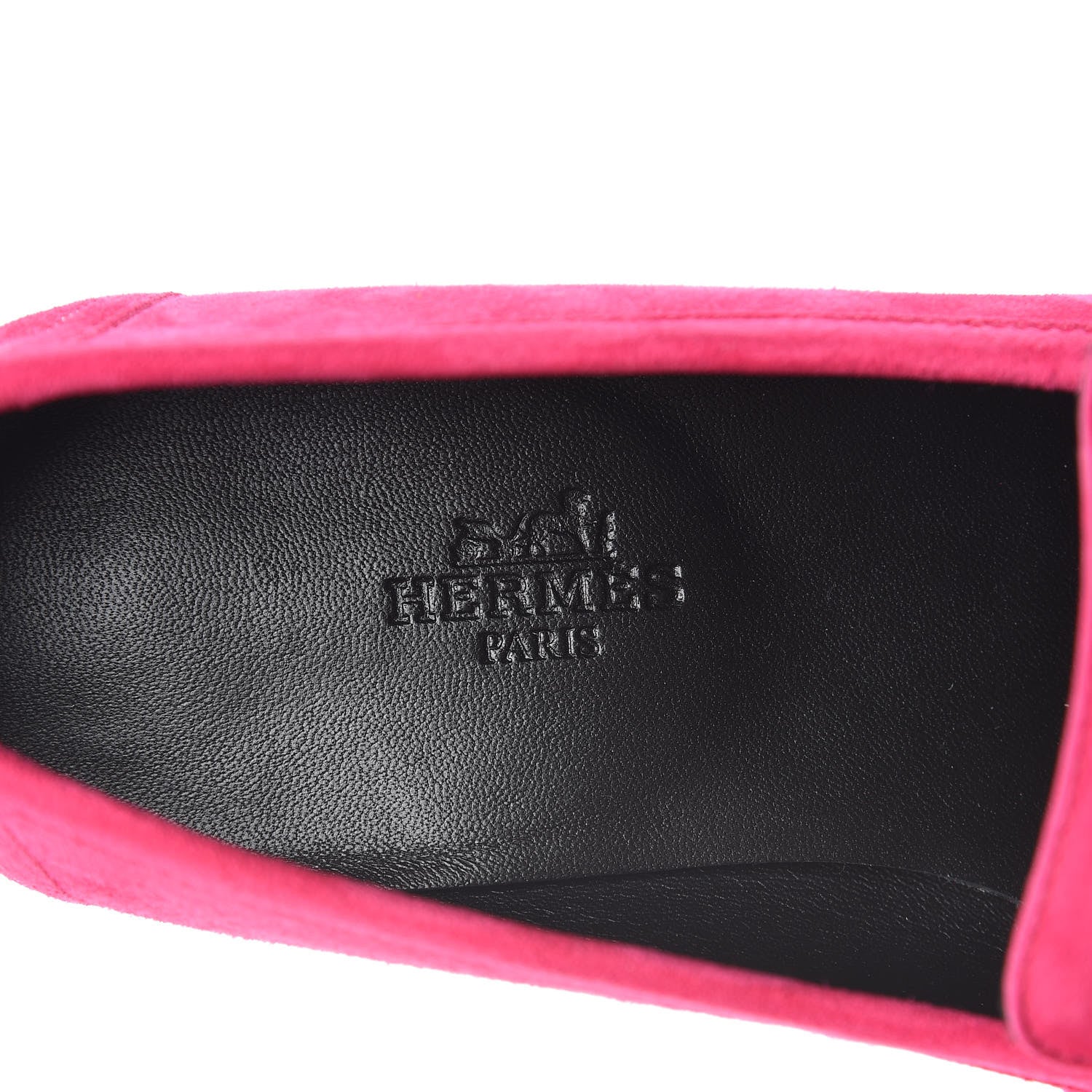 Hermes Suede Goatskin Paris Loafers 37 Rose Fuchsia 6 of 11