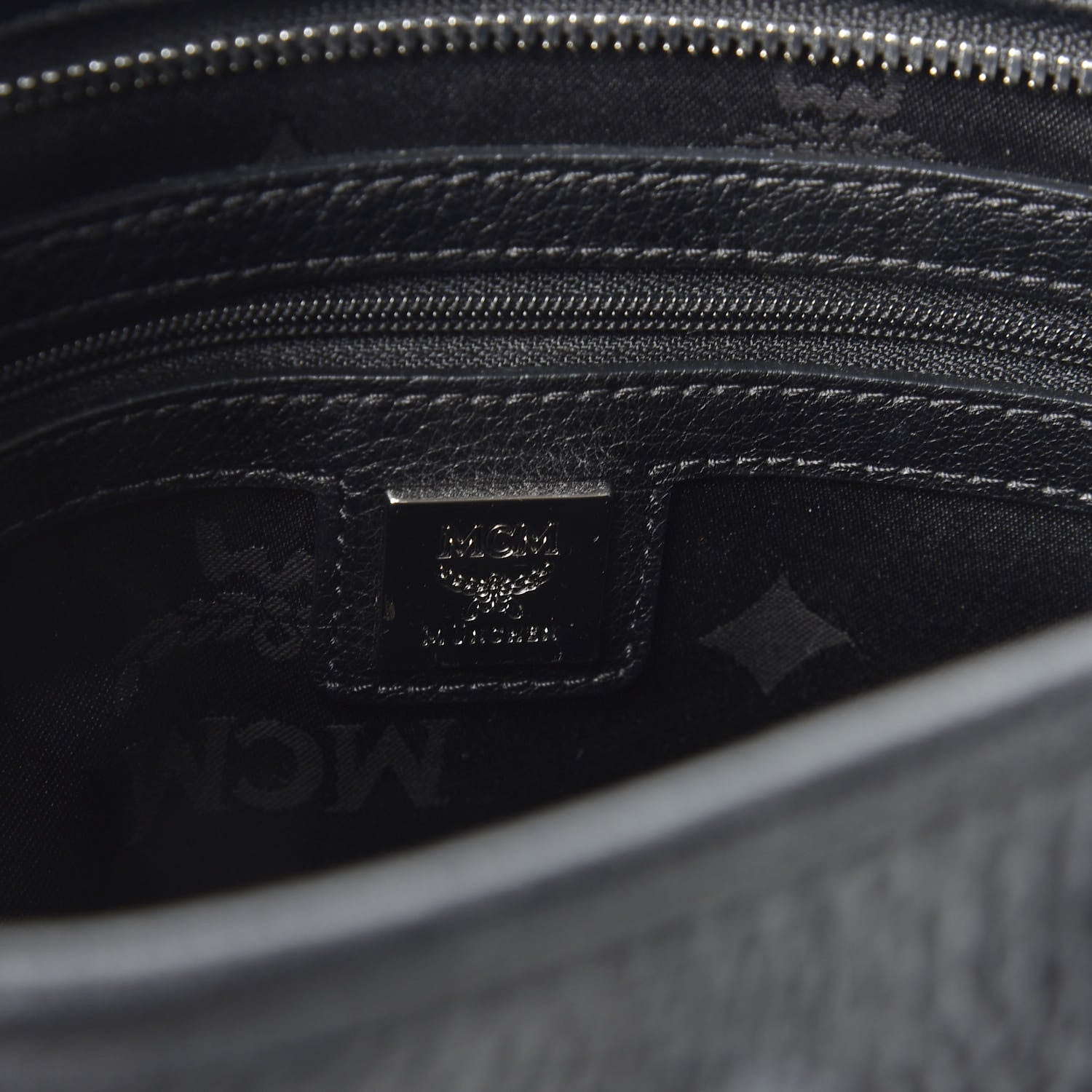 MCM Visetos Crossbody Messenger Black 7 of 8