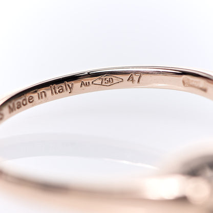 Hermes 18K Rose Gold Diamond TPM Galop Ring 47 4 7 of 8