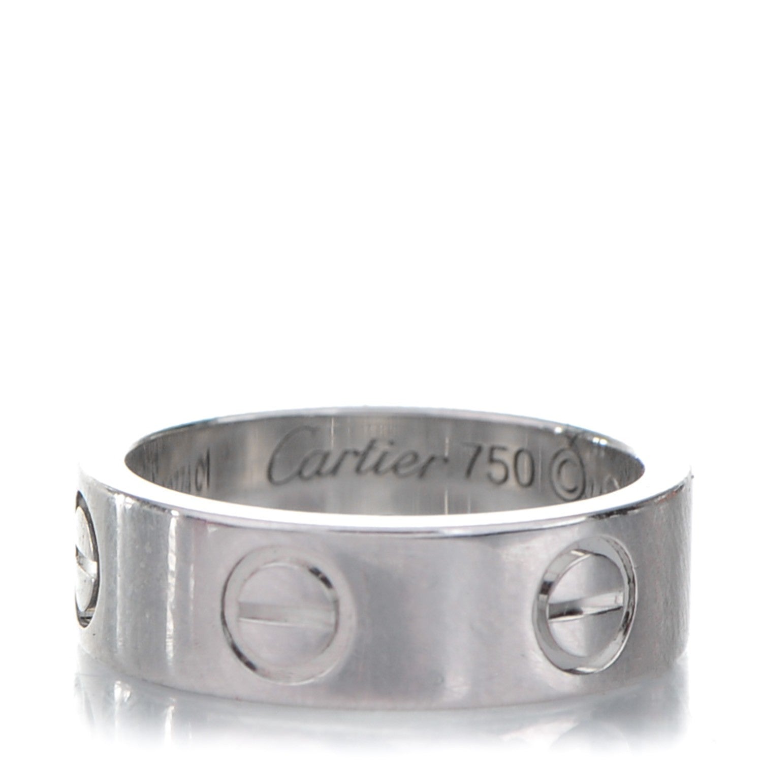 Cartier 18K White Gold 5.5mm LOVE Ring 47 4 1 of 5