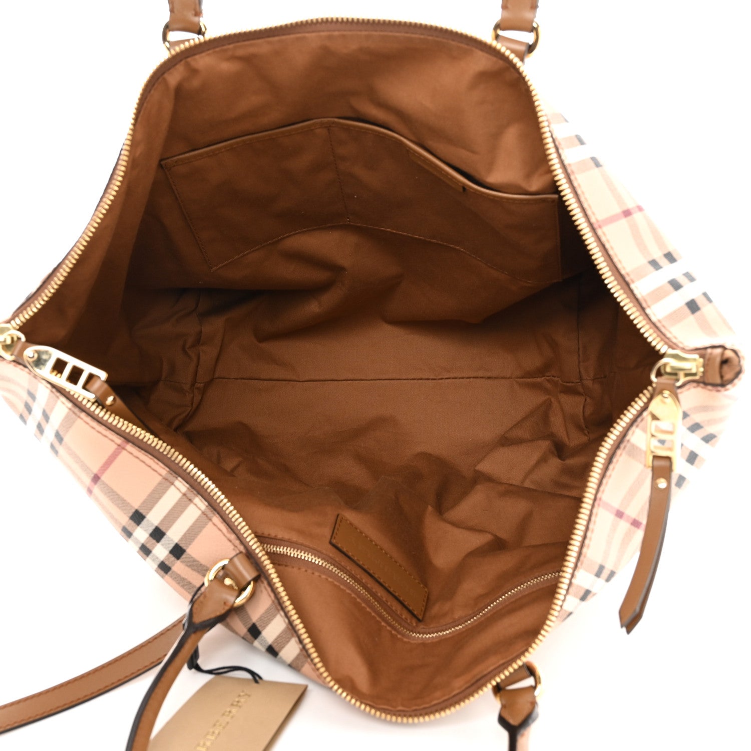 Burberry Haymarket Check Medium Salisbury Tote Camel 5 of 11