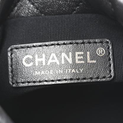 Chanel Lambskin Quilted Pearl Mini About Pearls Drawstring Bag Black 6 of 10