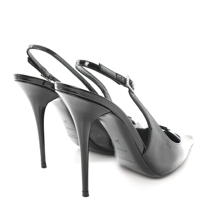 Saint Laurent Vernice 100 Slingback Luna Pumps 39 Black 5 of 10