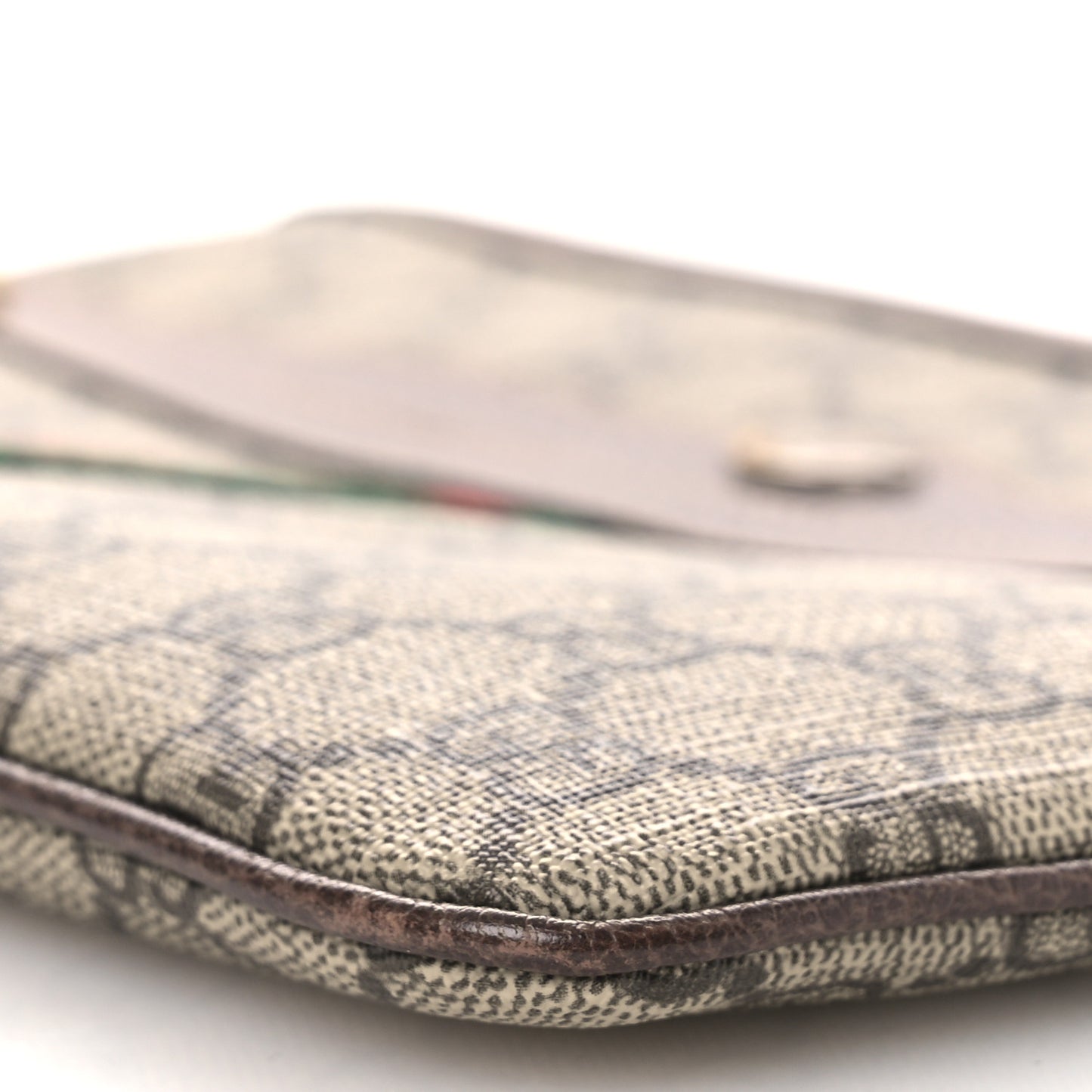 GG Supreme Monogram Large Ophidia Pouch Clutch Brown