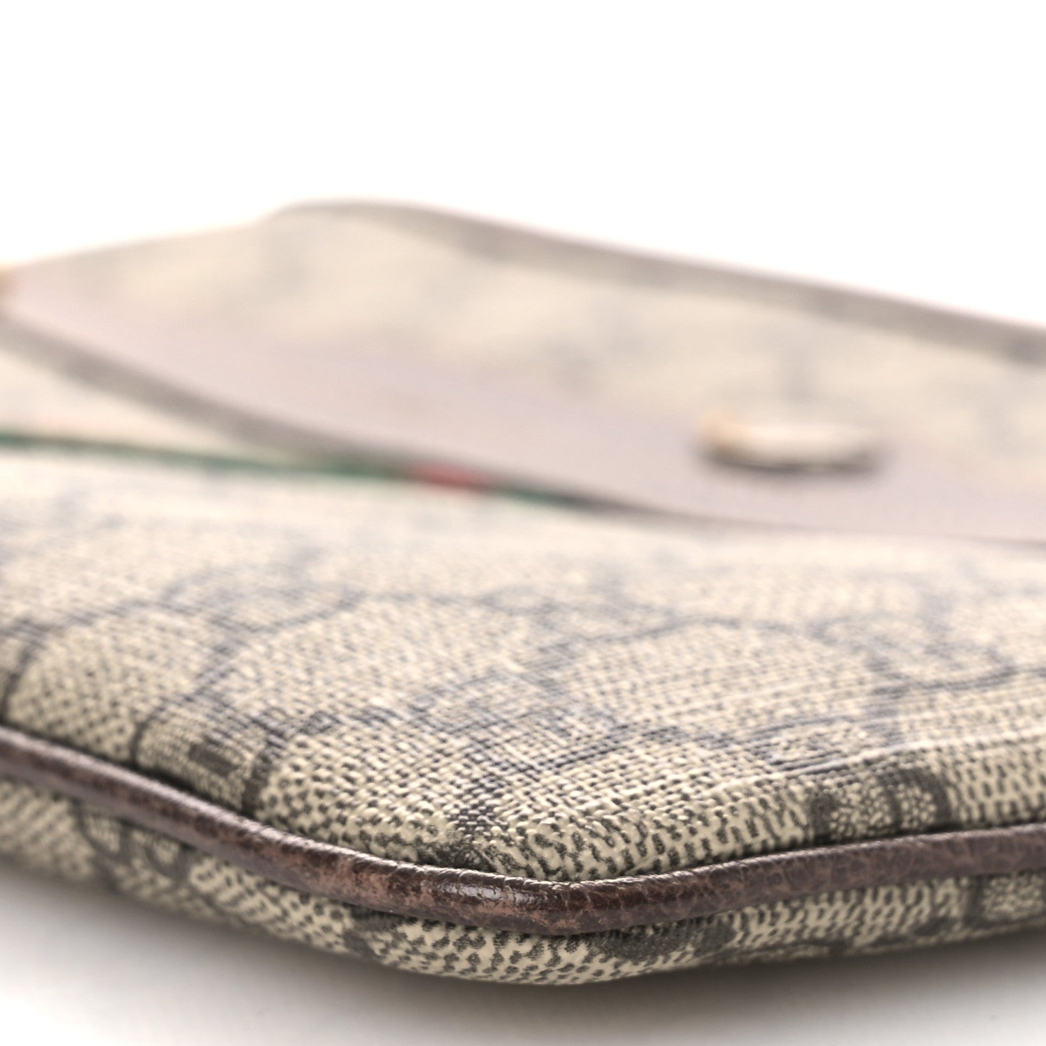 Gucci GG Supreme Monogram Large Ophidia Pouch Clutch Brown 10 of 11