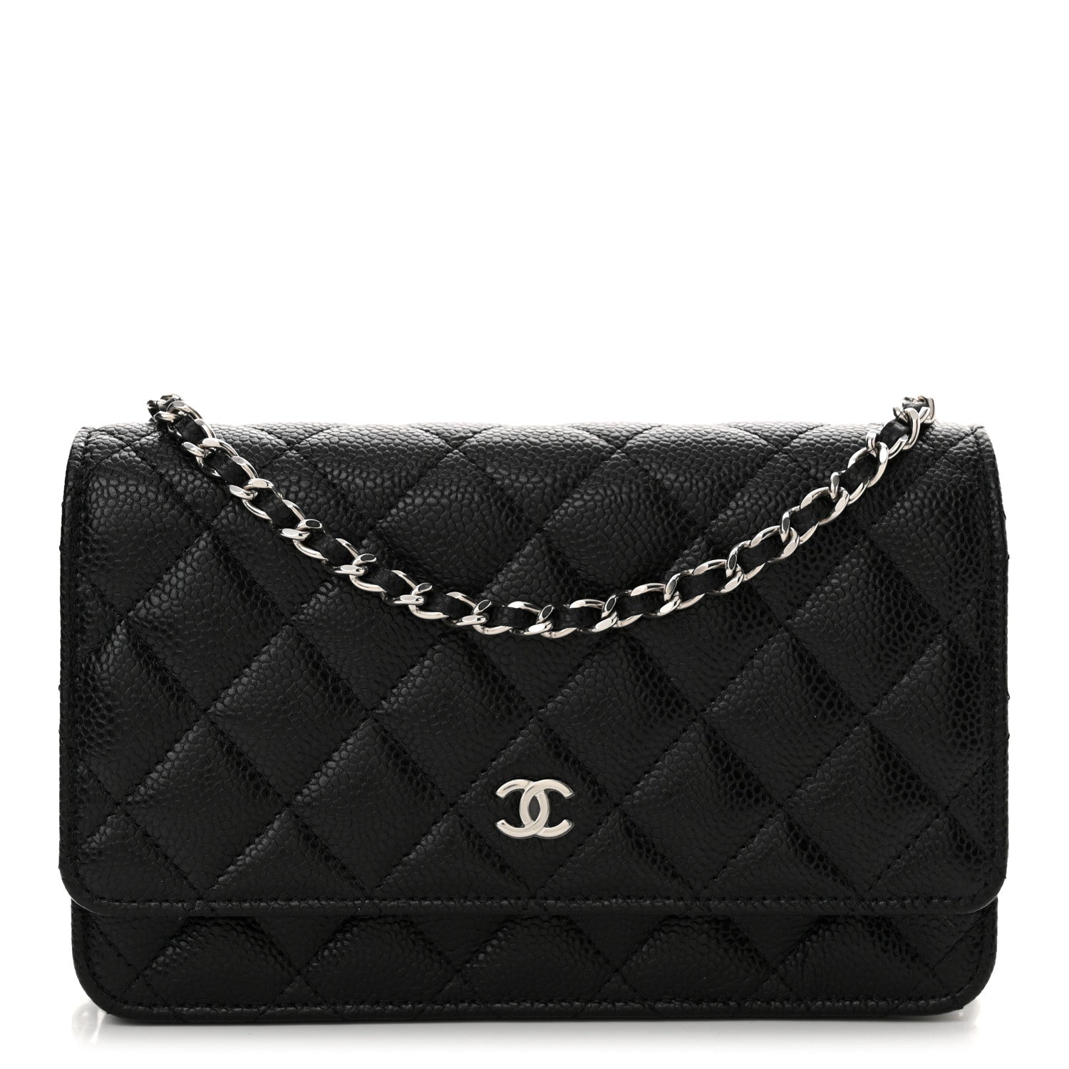 Chanel Caviar Quilted Wallet on Chain WOC Black 1 of 12