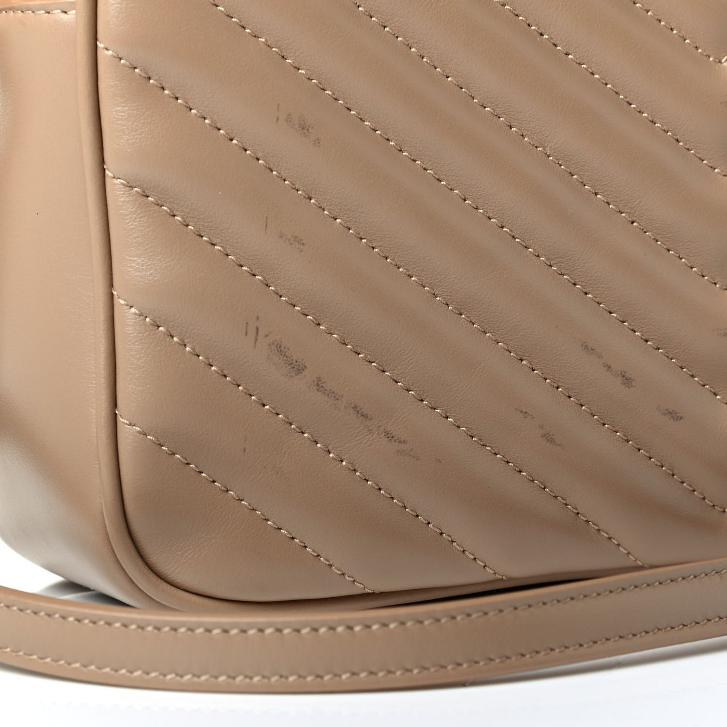 Calfskin Matelasse Monogram Lou Camera Bag Dark Latte
