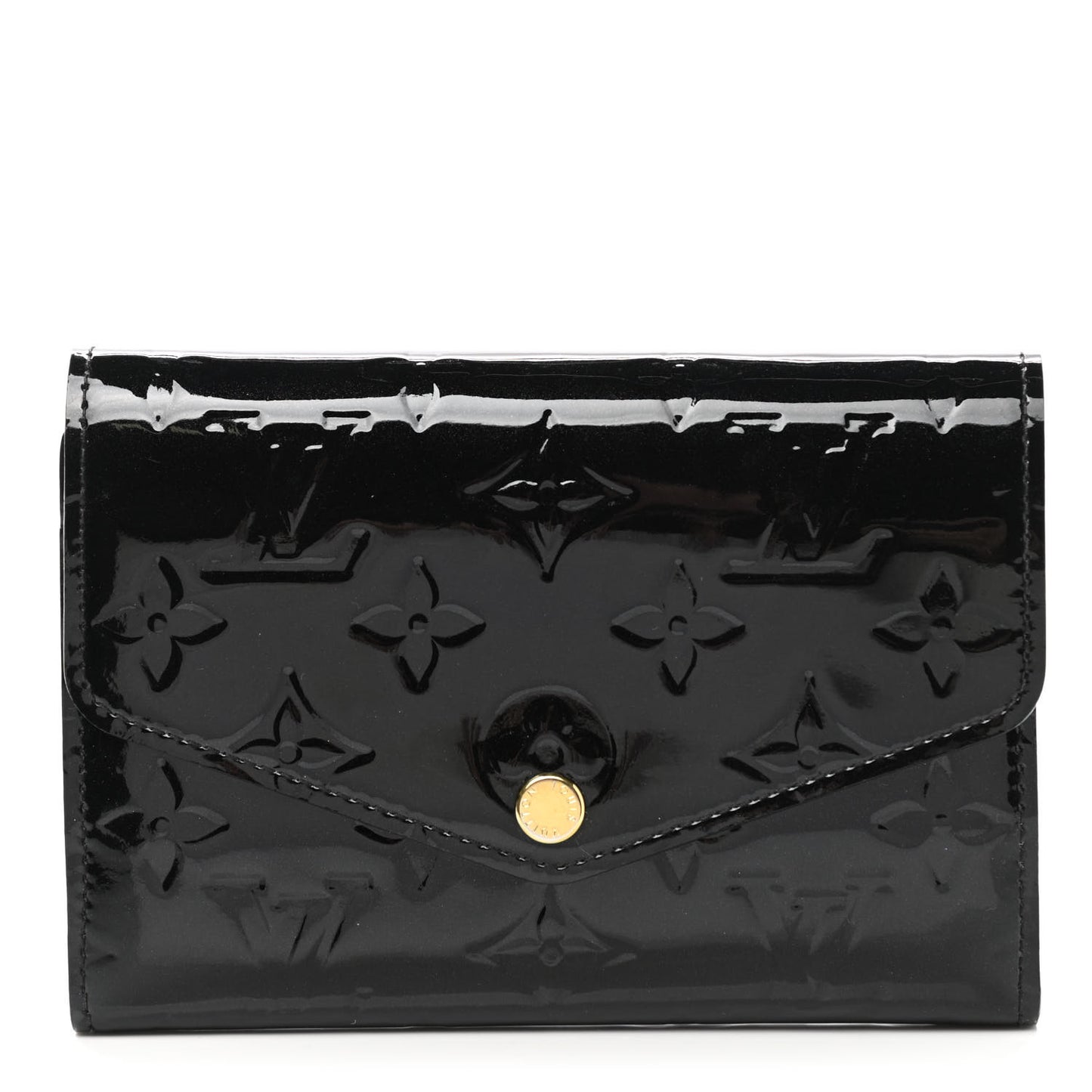 Vernis Sarah Compact Wallet Black Magnetique