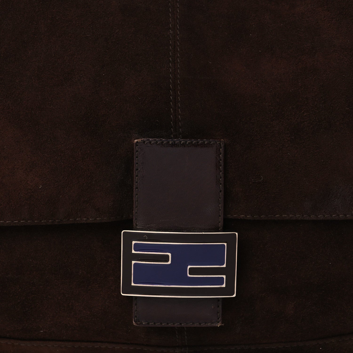 Fendi Suede Baguette Hobo Brown 8 of 11