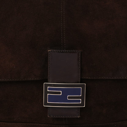 Fendi Suede Baguette Hobo Brown 8 of 11