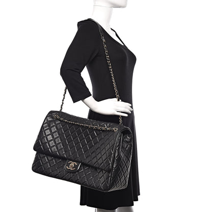 Chanel Calfskin Quilted XXL Travel Flap Bag Black 1 of 11
