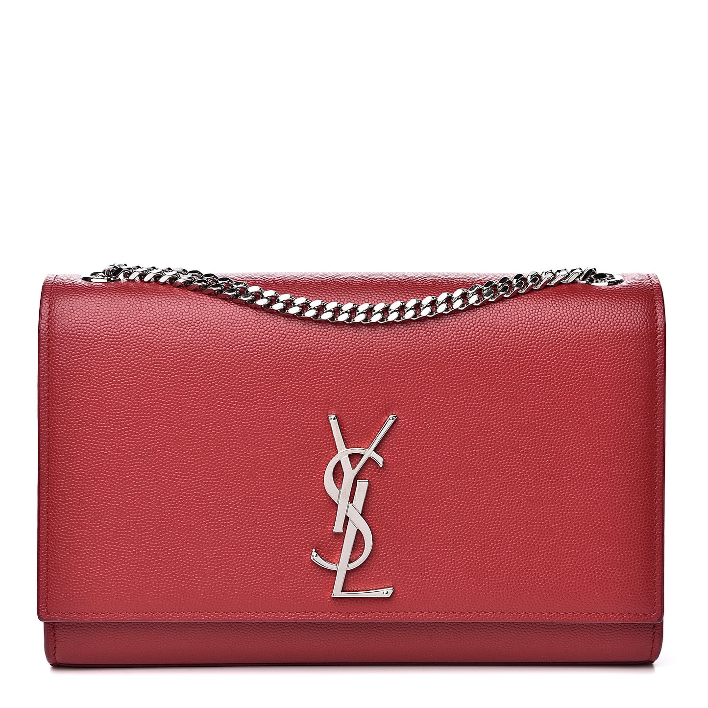 Grain De Poudre Medium Monogram Kate Satchel Red
