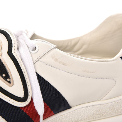 Gucci Calfskin Ayers Web UFO Dragon Embroidered Mens Ace Sneakers 7 White 16 of 17