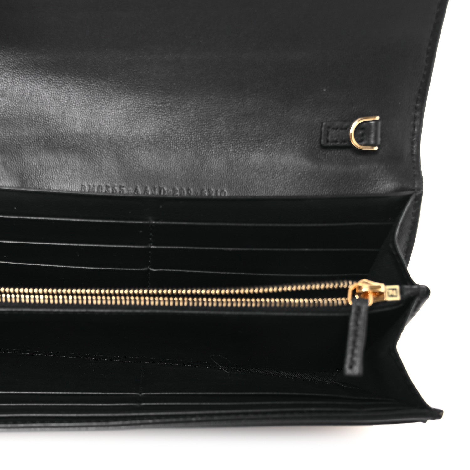 Fendi Nappa Matisse FF Embossed Continental Wallet Black 5 of 12