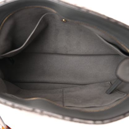 Fendi Chenille Vitello Seta Plexiglass FF Fendi O'Lock Zipper Anthracite Asfalto 5 of 10