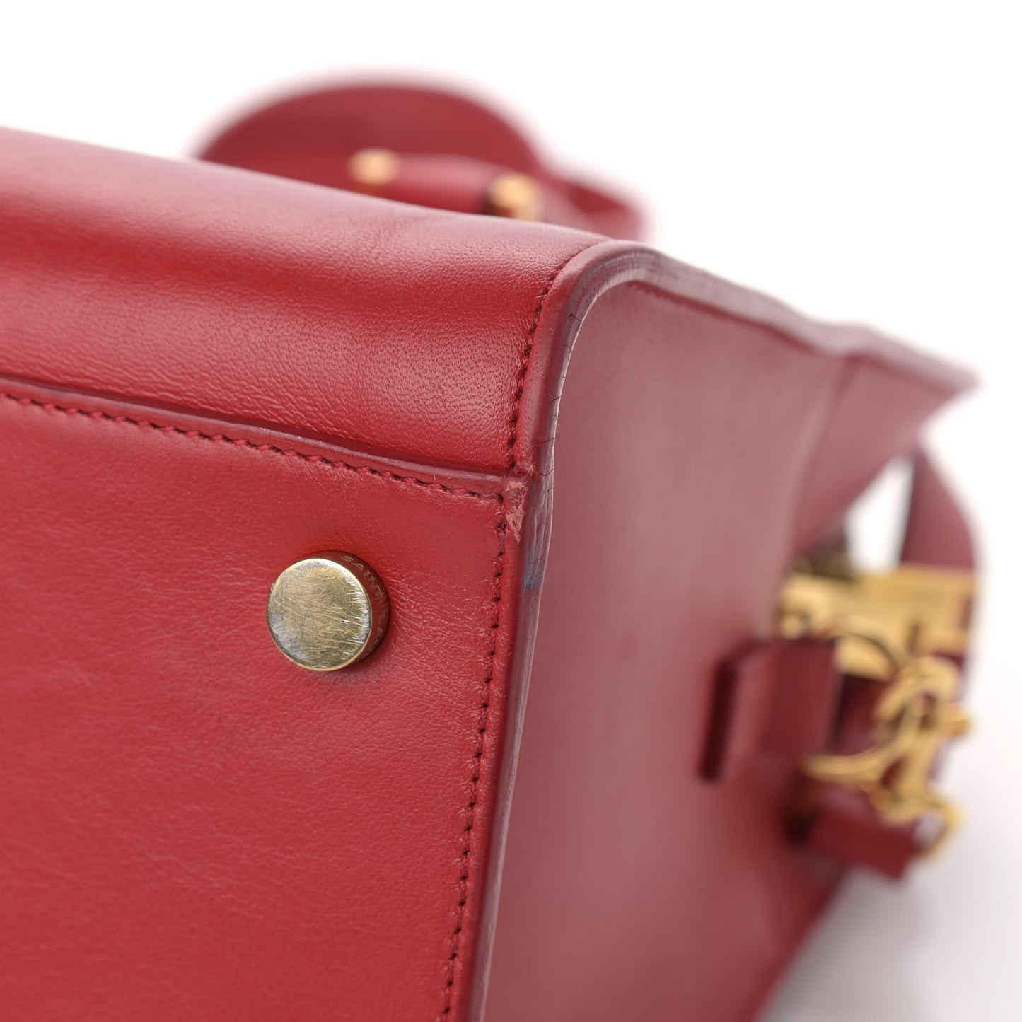 Calfskin Small Monogram Cabas Lipstick Red