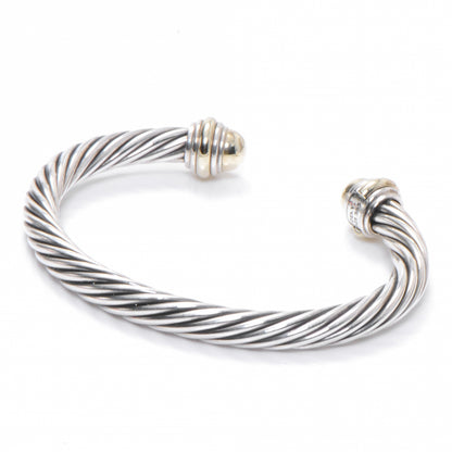 David Yurman Sterling Silver 14K Yellow Gold 7mm Cable Classics Bracelet 3 of 6