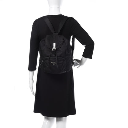 Prada Tessuto Nylon Vela Cinch Backpack Black 2 of 16