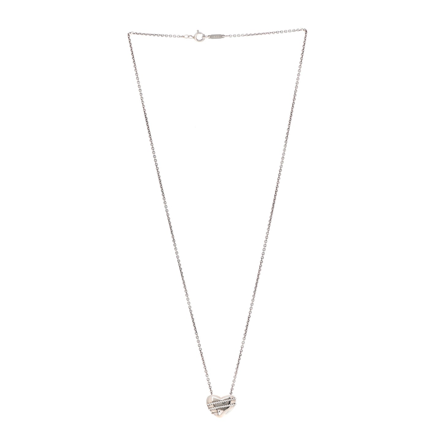 Sterling Silver Heart Arrow Pendant Necklace