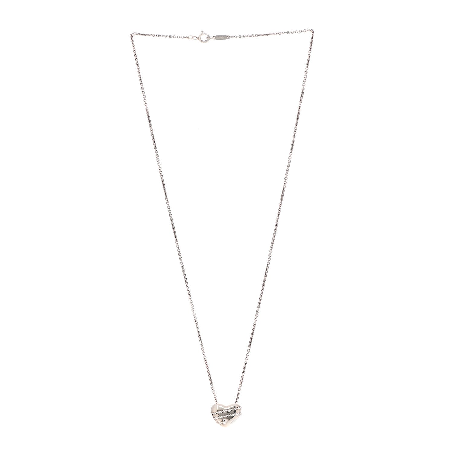 Tiffany Sterling Silver Heart Arrow Pendant Necklace 3 of 7