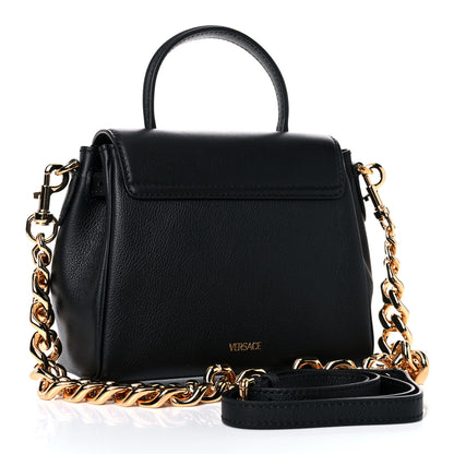 Versace Grained Calfskin Small La Medusa Top Handle Bag Black 3 of 9