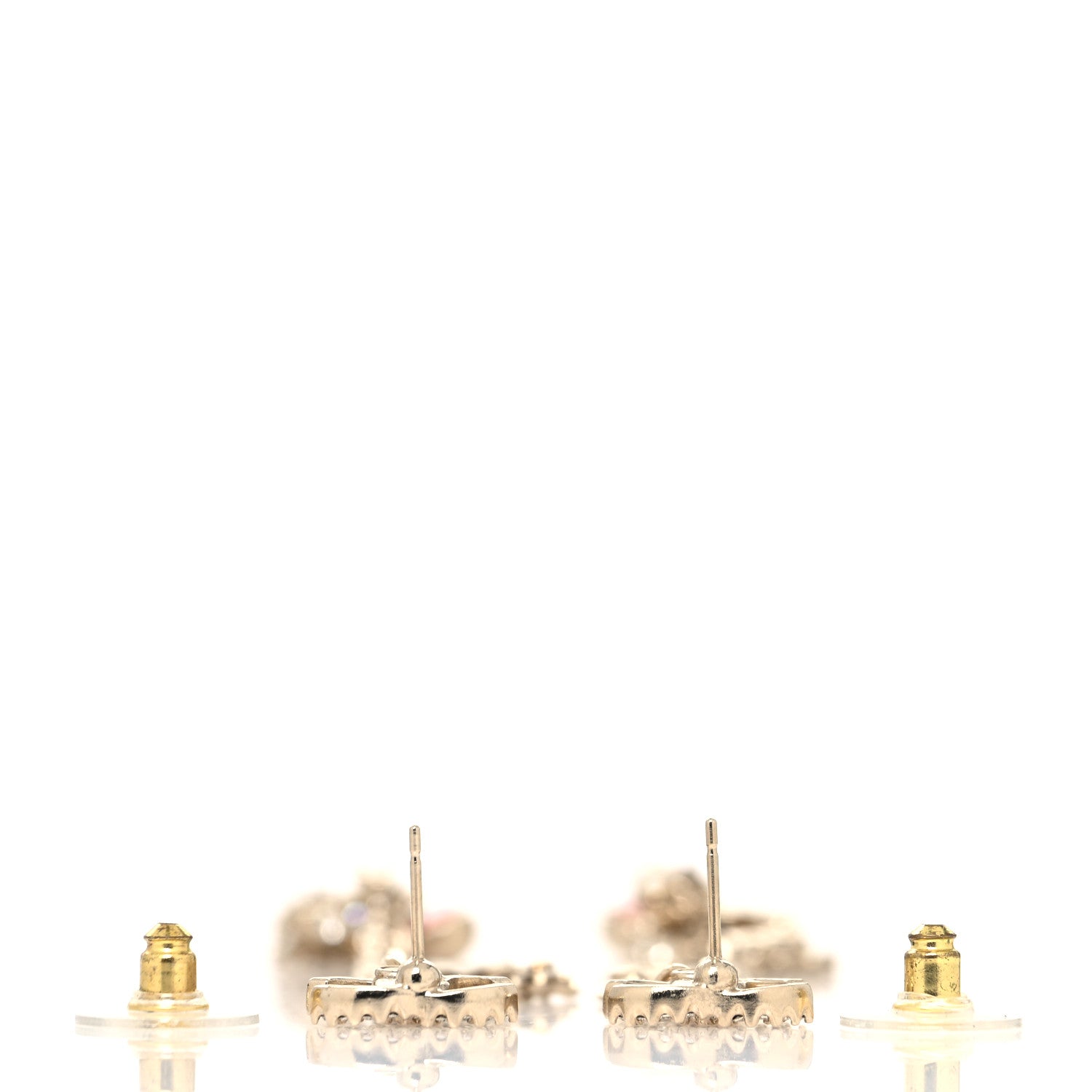 Chanel Crystal Star 5 Drop CC Earrings Gold 3 of 4