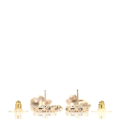 Chanel Crystal Star 5 Drop CC Earrings Gold 3 of 4