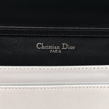 Christian Dior Patent Micro-Cannage Diorama Wallet on Chain Pouch White 5 of 10