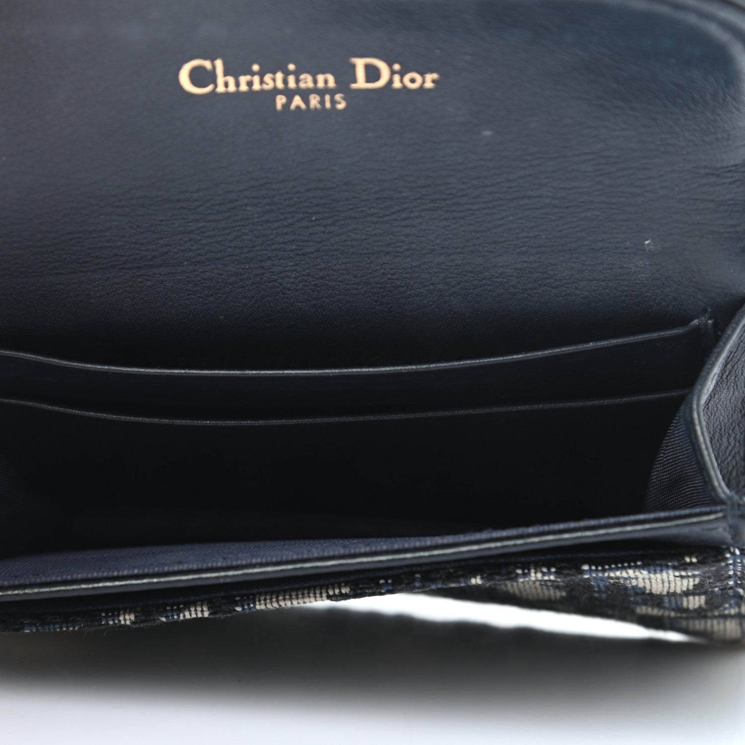 Christian Dior Oblique Saddle Card Holder Blue 5 of 8
